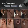 Cerchio Moissanite Vvs da 14 mm all'ingrosso micro diamante taglio brillante rotondo argento 925 multa per