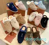 Pantoufles moelleuses de styliste, chaussures en laine, fourrure de mouton, cuir véritable, pantoufles de marque classiques, sandales Tasman décontractées pour femmes