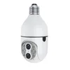 Nieuwe E27-koplampbewakingscamera met dubbele lenszoom, nachtzicht in kleur, automatische tracking, lampbewaking