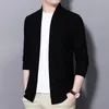 Herentruien 2023 Top Grade Autum Spring Men Knust Cardigan Fashion Japanse Koreaanse stijl Slim Fit Mens Sweater Coats M-3XL Kleding