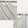 Arazzi Arazzo da parete Boho Macrame tessuto 99,37x99,37 pollici Nappa beige moderna per appartamento