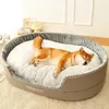 kennlar pennor hund säng tvättbar kennel fyra säsonger husdjur stor soffa plus sammet tjock djup sömndyna valpmatta för små till stora hundar 231101