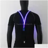 Other Event & Party Supplies Other Event Party Supplies Light Up Mens Led Suspenders Bow Tie Perfect For Music Illuminated Festival Co Dhgtl