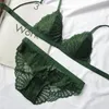 Set di reggiseni Set di bralette in pizzo Reggiseno a coppa a triangolo per ragazze Seni piccoli con biancheria intima sexy imbottita senza fili Lingerie da donna S M L 231031