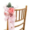 Decorative Flowers Artificial Wedding Chair Back Flower Fake Ins Style Outdoor Landscaping Layout Prop Decoration