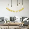 Party Decoration Cheers To 10 16 18 20 21 30 40 50 60 70 Years Garland Bunting Flags Glitter Gold Letter Banner Anniversary Birthday Decor