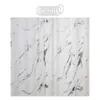 Shower Curtains Shower Curtain Elegant Silver Stamping Marble Pattern Waterproof Shower Curtain For Luxurious Bath Experience R231101