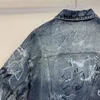 Bale Original Men denim Jackor Patched Denim Jackets Kvinnor Högkvalitativa lappade jackor Löst män Jackor