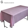 Bordduk engångsartikel TABLEDRED SOLID FÄRG RECTANGLE Kids Plastic Home Textil Birthday Happy Wipe Clean Supplies Tablew Z5R4