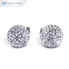 Tianyu Custom Cluster Mossanite Silver d Vvs 14k 18k Solid Gold Diamond Moissanite Studs with Gra Certificate