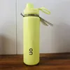 LL Vacuum Yoga Fitness flaskor 24 oz Tillbaka till livet Sportflaskor Sugrör 304 Rostfritt stål Isolerade Tumbler Mugg Koppar med lock Värmeisolering Presentkopp