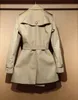 Outerwear 2024 Designer Short Women Designer New Spring Fall British Trench Mid-Length Suit With Belted Lapel Cas