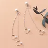 Dos Boucles D'oreilles SEULEMENT 1PC Réel. 925 Sterling Silver Piercing Shell Pearl Lucky Bead Ball Ear-bone Clip On Cuff Gland C-G6263