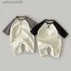 Combinaisons Nouveau printemps automne bébé body doux coton enfant en bas âge combinaisons pour filles garçons nouveau-né une pièce vêtements Style coréen infantile barboteuseL231101