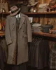 Garnitury mężczyzn Blazers Hodowca wełniany płaszcz Mężczyzna krawiec wykonany z podwójnie piersi zimowy ciepły biznes groom producent 231101
