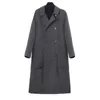 Wełniane wełniane wełniane płaszcz wełniany płaszcz dla kobiet w środkowej długości i zimowy styl Hepburn luźny nad-kolan gruby wełniany płaszcz wełniany 231101