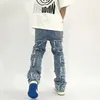 Jeans da uomo Y2K Streetwear Pantaloni jeans larghi strappati impilati Abbigliamento uomo Pantaloni hip-hop dritti in denim vintage PantAlon Homme 231031