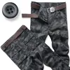 Nowe męskie spodni ładunkowe Casual Cotton Multi Pockets Wojskowe taktyczne streetwearne kombinezon robo