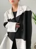 Damenanzüge Tannt Frauen Blazer Schwarz Weiß Farbe Passende Blazer Und Jacken Unregelmäßige Vintage Mode Übergroßen Mäntel 2023