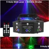 Autres fournitures de fête d'événement Autres fournitures de fête d'événement Alien 15 Eye Rgb Disco Dj Beam Laser Light Projecteur DMX Remote Strobe Stage L Dh3Z1