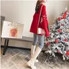 Pulls pour femmes d'hiver Designer correspondant aux femmes Mode Simple Épaissi Rouge Arbres de Noël Style Pull Bleu Chaud Pull Pull Femme Vêtements Paresseux