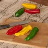 Decorative Flowers 3pcs/lot Fake Tropical Fruit Kids Classic Toys Kitchen Simulation Props Chili Pepper Model Po Shoot