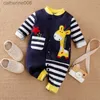 Jumpsuits Autumn Infant Baby Romper Baby Girls Boys Long Sleeve Cartoon Animal Print Rompers Jumpsuit Outfits Newborn ClothesL231101