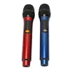 Mikrofoner Trådlös mikrofon med dubbla trådlösa mikrofon laddningsbar plug and play stabil signal LED Display Långavstånd för festkaraoke