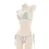 Ani Beach Shine Girl Bling Laser Costume da bagno bikini Costume da bagno Costume da donna Fasciatura a tre punti Lingerie Pamas Cosplay cosplay