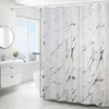 Duschgardiner duschgardin elegant silver stampning marmor mönster vattentät duschgardin för lyxig badupplevelse R231101