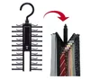 Hangers Racks 20 row belt storage rack men's tie Adjustable Tie Hanger Rack Closet Holder Household Organizer 231101