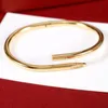 nail bracelet gold bangle designer jewelry woman rise gold silver love bracelets for women mens bangles luxury jewelrys fashion brand for wedding party gift