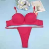 Bras Sets Sexy lingerie underwear Women's thick cup with steel ring chain Fashion gathering bra set bra T231101