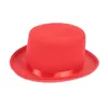 Berets Adult Kids Solid Color Top Hat Magician Hats For Costume Performances Theatrical Plays Musicals Flat Dome