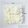 Ghirlande di fiori decorativi Fiori decorativi Fiore artificiale Sfondo muro Decorazione rosa Matrimonio 3D Party Simation Drop Deliv Dhbue