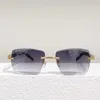 20 % de descuento en gafas de sol nuevas de diseñador de lujo para hombres y mujeres 20 % de descuento en tipos de gafas de sol personalizadas sin montura con bordes cortados en red para mujeres rojas