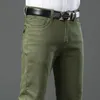 Jeans da uomo stile classico 3 colori autunno slim marrone pantaloni di jeans elasticizzati casual da lavoro di alta qualità pantaloni di marca maschile 231031