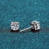 가장 환영 받고 뜨거운 판매 스타일 4 발톱 6.5mm 1ct moissanite 14k white