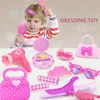 24-32PCS Pretend Play Kid Make Up Toys Pink Makeup Set Princess Hairdressing Simulation Game For Girls Dressing Cosmetic