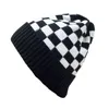 Woman Wool Hats Winter Warm Ponytail Beanies Christmas Plaid Knitted Hats Home Adult Ponytail Hat