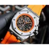 ap men luxury watch ap piglet wrist watches ZEMI high quality swiss quartz movement uhr back transparent rubber strap montre royal reloj