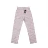 Men's lovers Pants Drw smiling face Pink Knitted Plaid small fragrant casual wide leg pants Justin Bieber