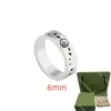 Luxe Crâne Lettre Anneaux Pour Hommes Femmes Designer Ghost Band Anneau Haute Qualité Couple Unisexe Argent Anneaux Anello Anneaux