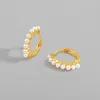 Hoop Earrings Cute Puncture Pearl Cartilage For Woemn Ear Buckle Creative Simple Tiny Piercing Tragus Jewelry Pendientes