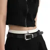 Belts Subculture PU Belt For Teens Girl Women Waistband Casual Waist Shorts D5QB