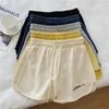 Shorts de corrida esportes feminino verão cintura alta solta casual calças largas adolescente