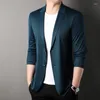 Ternos masculinos roupas de proteção solar homens de seda gelo leve primavera e verão fino masculino blazer jaqueta inteligente casual masculino terno casaco