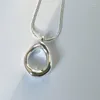 Wisiorki moda 925 srebrne srebrne proste pierścionki geometryczny punkowy wisior dla kobiet -biżuteria hurtowa biżuteria