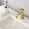 Mutfak Muslukları Modern Havza Musluğu Altın Banyo Lavabo Montajlı Soğuk Su Karıştırıcı Taps Lavabo Paslanmaz Çelik