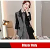 Two Piece Dress Fashion Grey Blazer Women Business Suits 2 Skirt And Jacket Sets Office Ladies Work Uniform OL Style